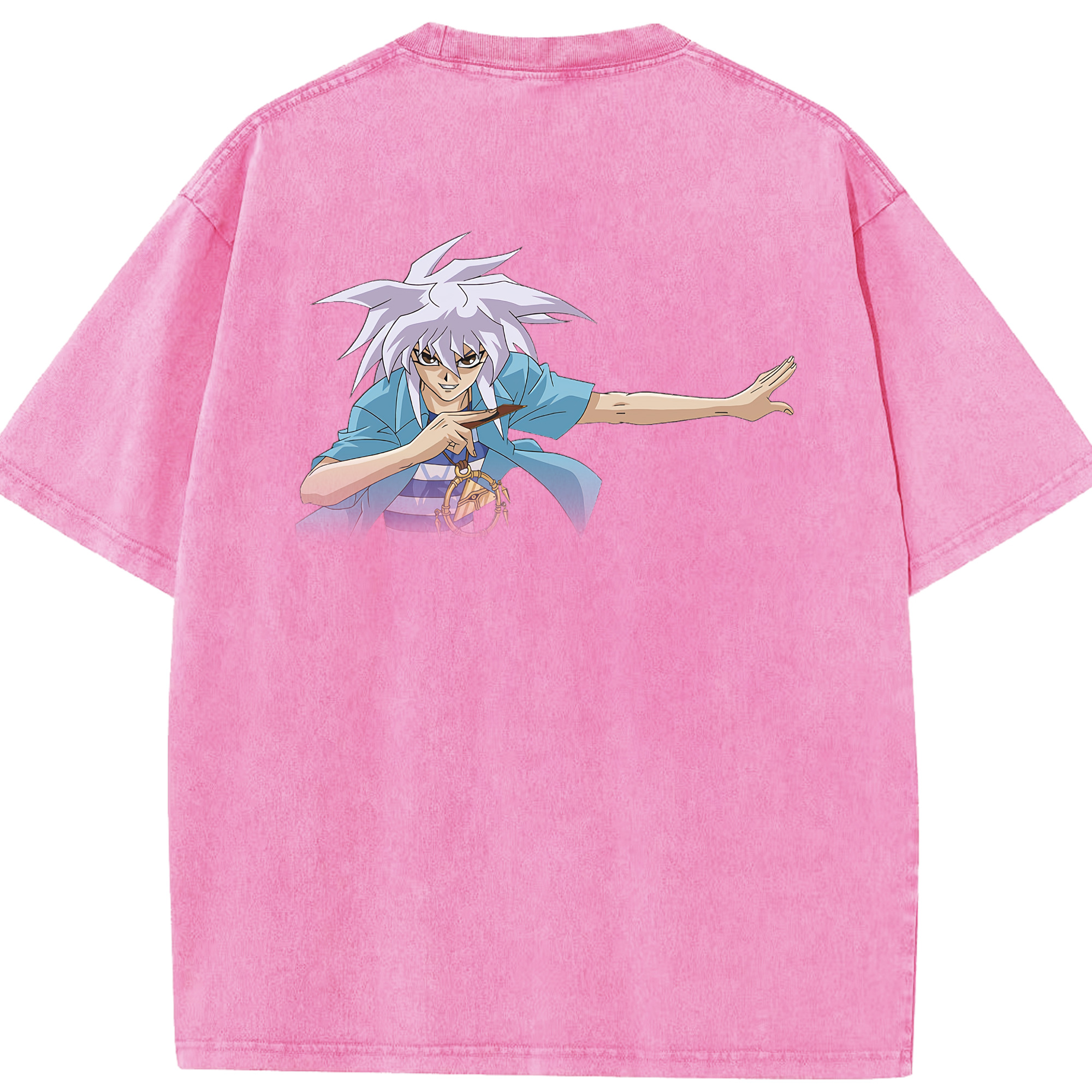 （画像用） 遊☆戯☆王 Yu-Gi-Oh! 綿100% ヴィンテージ風 半袖Tシャツ（背面プリント）